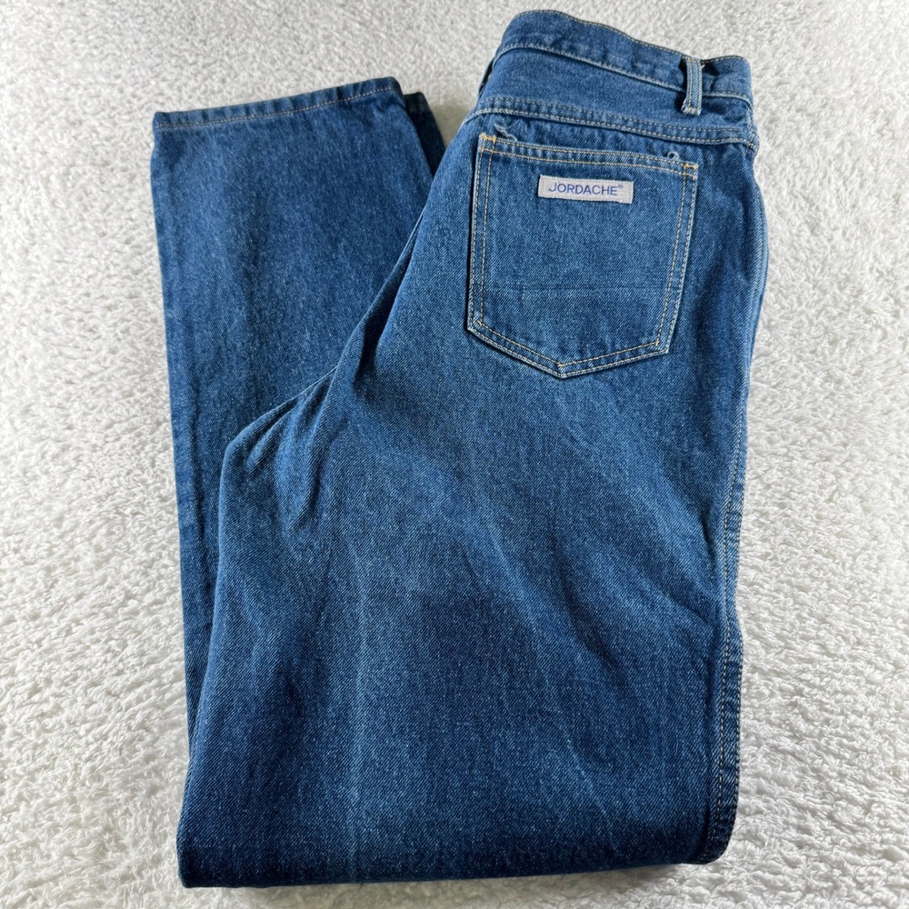 Vintage Jordache Made in USA‎ 33x32 Straight Leg Denim Jeans Blue Pants Clean